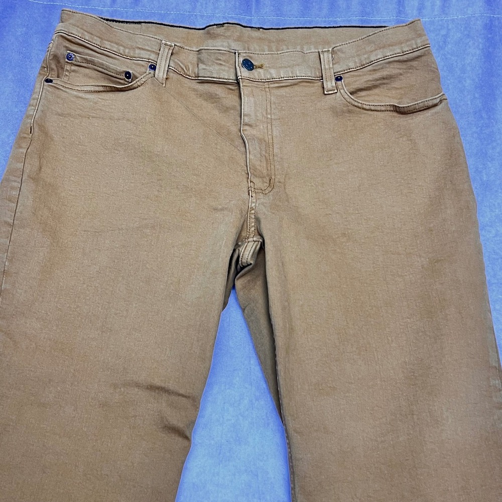 L.L.Bean BeanFlex Standard Fit Pants Mens 40x29 Camel Brown Excellent Stretch